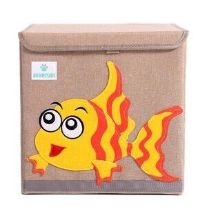 NWT Clown FishToy Box - Folding Canvas Small Cube Toy Chest for Girls and Boys